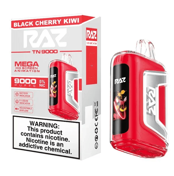 Black Cherry Kiwi Flavor RAZ TN9000 Disposable Vape Black Cherry Kiwi Flavor RAZ TN9000 Disposable Vape - Image 1